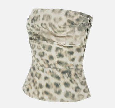 "Printed denim top" 114504 2930 ROTATE BIRGER CHRISTENSEN 