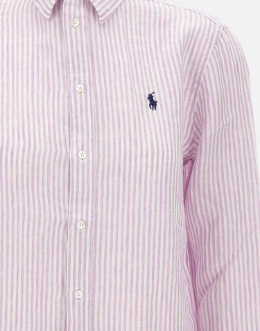 Camicia over in lino a righe 211A96158 006 POLO RALPH LAUREN 