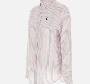 Camicia over in lino a righe 211A96158 011 POLO RALPH LAUREN 
