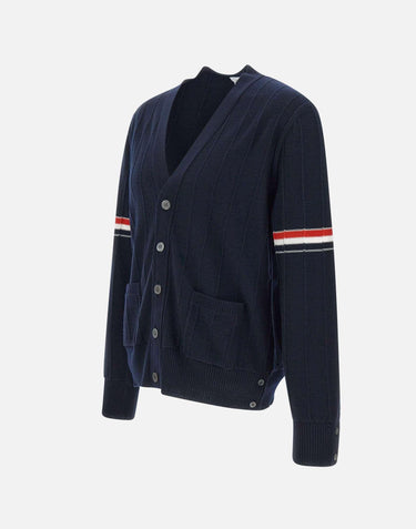 Cardigan "Rib stitch relaxed fit" MKC519A Y1002415 THOM BROWNE 