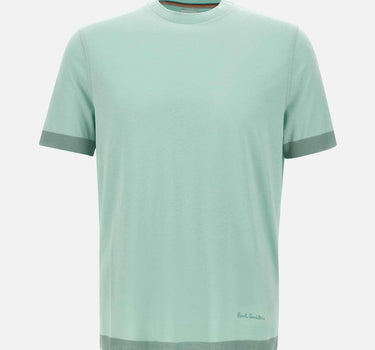 "Pale Green Lyocell-Cotton T-Shirt" M1R747Y P0265833 PAUL SMITH 