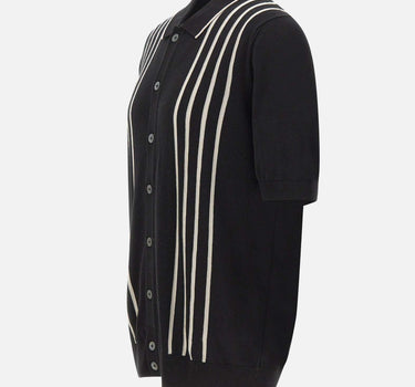 Camicia in maglia con intarsio a righe 59135 18066099 GRAN SASSO 