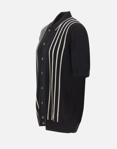 Camicia in maglia con intarsio a righe 59135 18066099 GRAN SASSO 