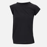 "Twisted jersey t-shirt" 425JTS231JS0233 BLACK COURREGES 