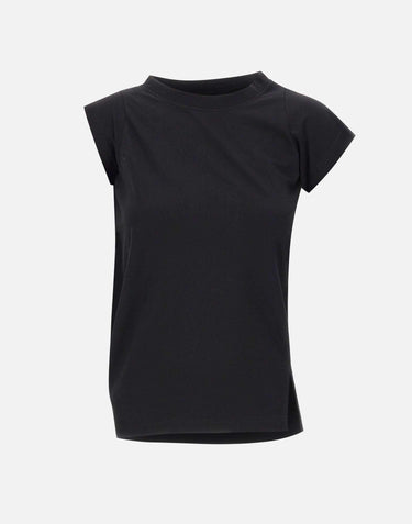 "Twisted jersey t-shirt" 425JTS231JS0233 BLACK COURREGES 