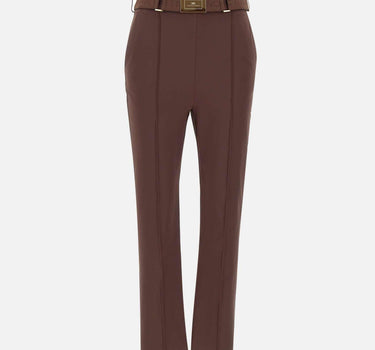 Pantaloni in tessuto tecnico bielastico con cintura PA13261E2 644 ELISABETTA FRANCHI 