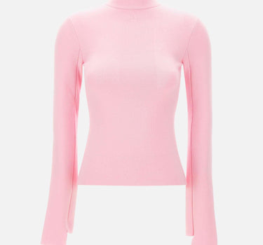 "Interlock Mockneck sweater" 425MPU260FI0001 PINK COURREGES 