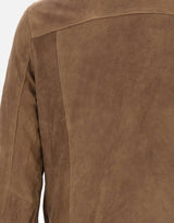 Giacca in pelle effetto stropicciato GU26S20098VBRUSH TERRA GIORGIO BRATO 