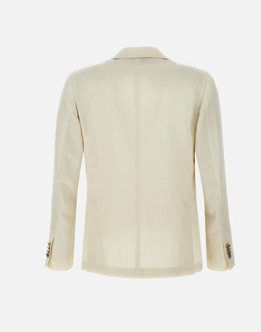 Blazer in lana e lino 3331A 04P SANTANIELLO 
