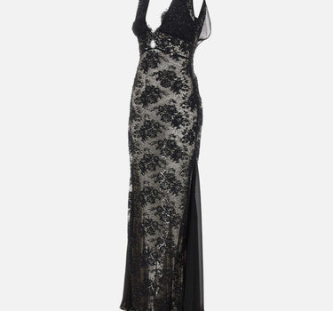 Abito in pizzo RRS16673 BLACK NISSA 
