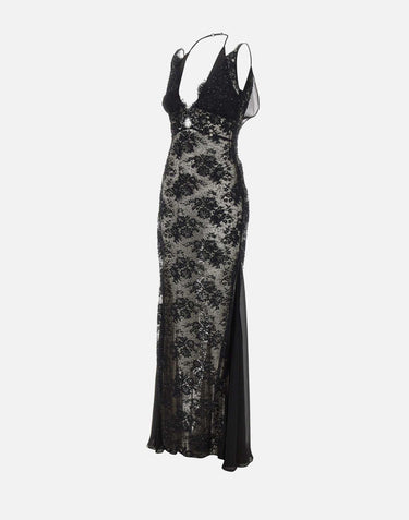 Abito in pizzo RRS16673 BLACK NISSA 