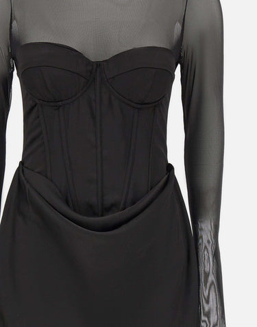 "Satin corset mini dress" 115252 100 ROTATE BIRGER CHRISTENSEN 