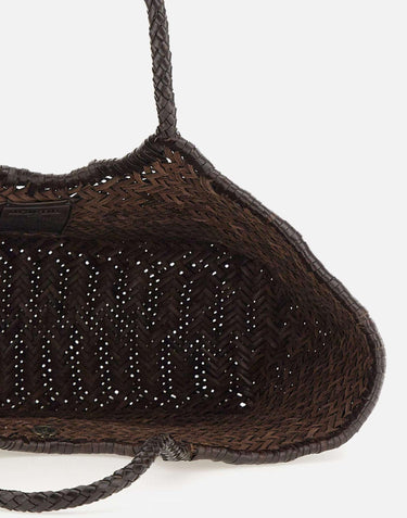Borsa a spalla "Nantucket basket big" in pelle 8822 BROWN DRAGON DIFFUSION 