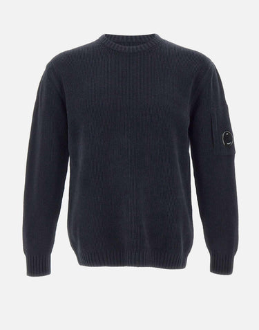 "Cotton Chenille Crewneck Sweater" 19CMKN017A 005558G888 C.P. COMPANY 