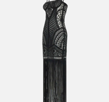 Abito ricamato in tulle illusion 250WCW00202 PLL001RA100 THE ATTICO 