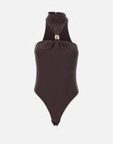 Body in jersey crêpe con dettaglio gioiello BO01761E2 EV9 ELISABETTA FRANCHI 