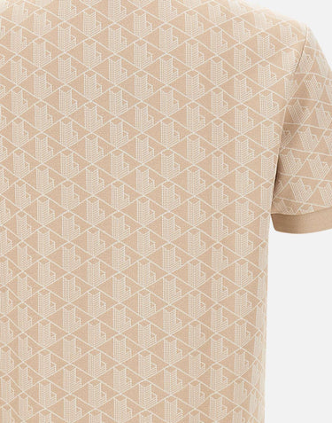 Polo in jacquard con monogramma DH1417 8GI LACOSTE 