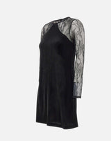 Abito in velluto con pizzo MF5466J4952 22222 LIU-JO 