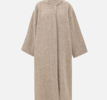 Cappotto in lana emohair W07100680 50LTBROWN MAURIZIO MYKONOS 