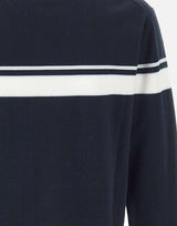 Maglia girocollo con righe e logo A0039505 6689 ICEBERG 