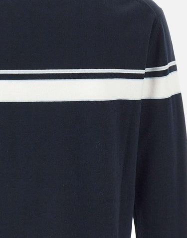 Maglia girocollo con righe e logo A0039505 6689 ICEBERG 