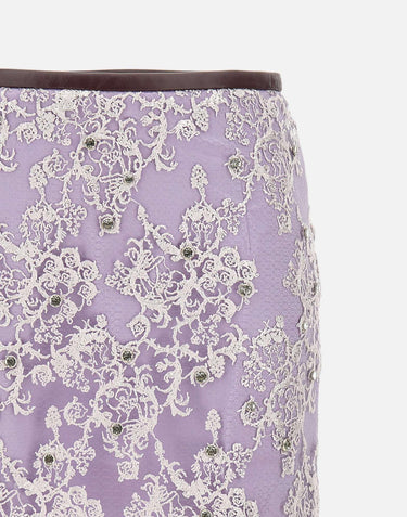 Gonna ricamata con strass BQ001 VIOLET JACQUES WEI 