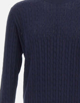 Maglia girocollo a trecce 30000106 038 KANGRA 