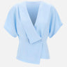 Top in crêpe con scollo a V TOP16522 LIGHTBLUE NISSA 