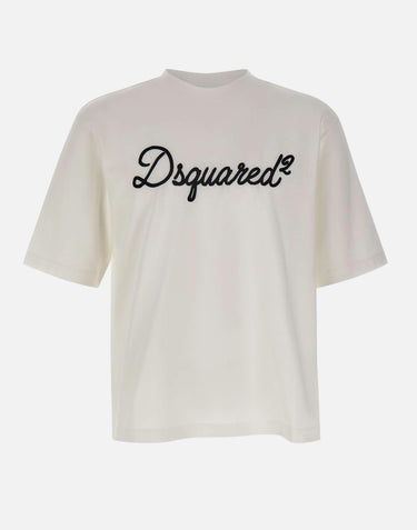 T-shirt loose fit ricamata S74GD1524 D20106100 DSQUARED2 