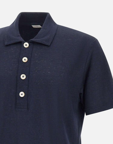 Polo in lino M75POLM01 TES0M12111 ELEVENTY 