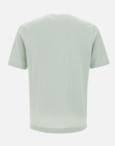 T-shirt girocollo in cotone DK17038 SALVIA DIKTAT 