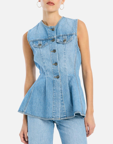 Top in denim svasato 115167 1321 ROTATE BIRGER CHRISTENSEN 