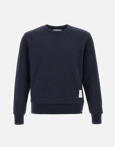 Felpa  "Crewneck Classic Loopback" in cotone MJT085A 03377415 THOM BROWNE 