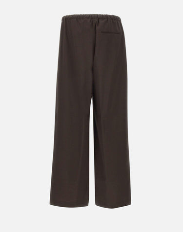 Pantaloni con coulisse in lana vergine 50563827 210 BOSS 