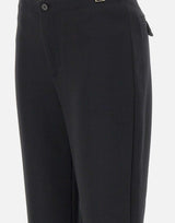 "Tab Detail Cropped Trouser" 1325WTR006490A BLACK VICTORIA BECKHAM 