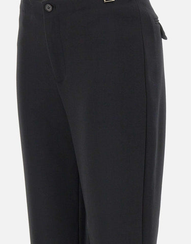 "Tab Detail Cropped Trouser" 1325WTR006490A BLACK VICTORIA BECKHAM 
