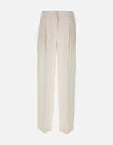Pantaloni relaxed fit in misto lino 50557443 100 BOSS 