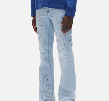 Jeans "Monogram embossed" P004 FOBL425LTINDIGO PURPLE BRAND 