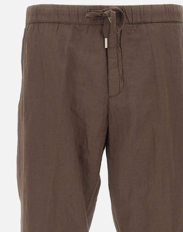 Pantaloni in misto lino con coulisse 26PG1649 82 PERFECTION 