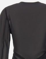 Blusa con zip e arricciatura S52NH0047 M35468900 MM6 MAISON MARGIELA 