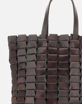 Borsa "Link Tote" in pelle 8960 DKBROWN DRAGON DIFFUSION 