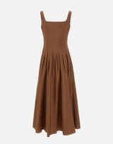 Abito in popeline con gonna ampia 2616221022600 070 MAX MARA STUDIO 