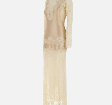 Abito lungo in pizzo a colto alto 25PJR0043PA0170 P105 RABANNE 