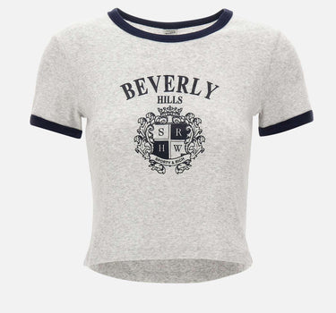"BH Crest Soft Ringer Tee" T-shirt TO07376256GY18 GRAY SPORTY & RICH 