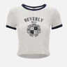 "BH Crest Soft Ringer Tee" T-shirt TO07376256GY18 GRAY SPORTY & RICH 