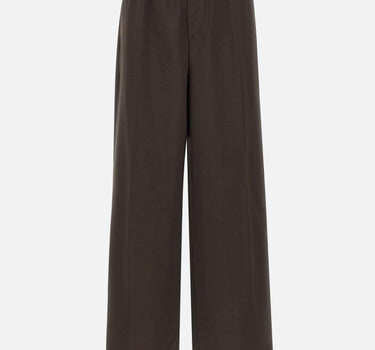 Pantaloni con coulisse in lana vergine 50563827 210 BOSS 