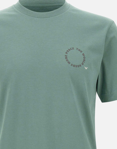T-shirt  "Stormy Sea World nee" in cotone EM001717 AF14836F9049 EMPORIO ARMANI 