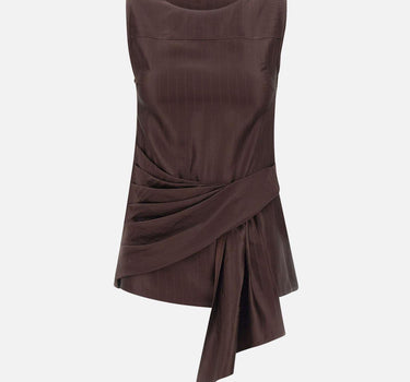 Top drappeggiato "Fonda" FONDA DKBROWN LOULOU DE SAISON 