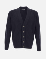 Cardigan in lana con texture a rombi 411304 041 KANGRA 
