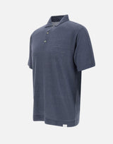 Polo in lino DK87124 BLU DIKTAT 